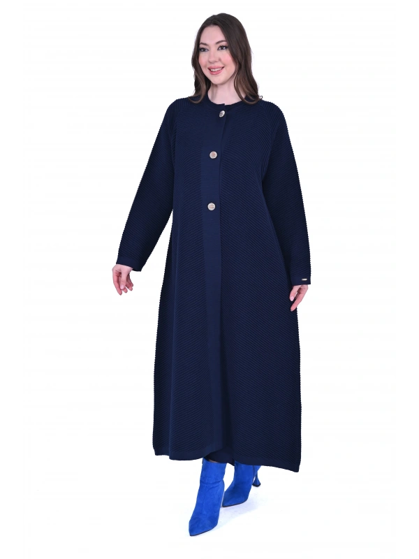 İNVEE 6866 Yün Karışımlı Lacivert Kap