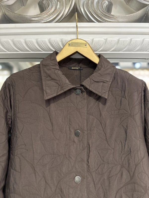 İNVEE 6879 Desenli Kapitone Ceket