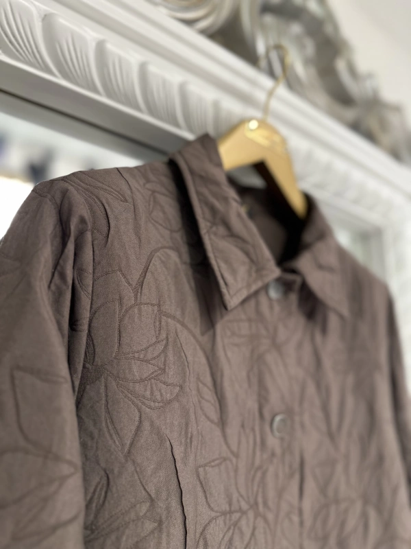 İNVEE 6879 Desenli Kapitone Ceket