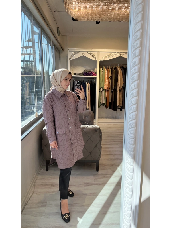 İNVEE 6879 Vizon Kapitone Ceket