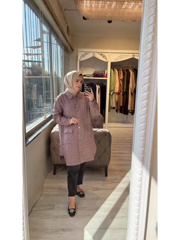 İNVEE 6879 Vizon Kapitone Ceket