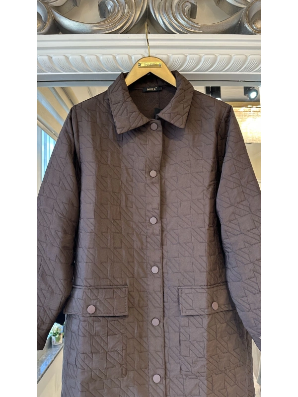 İNVEE 6879 Kahverengi Kapitone Ceket