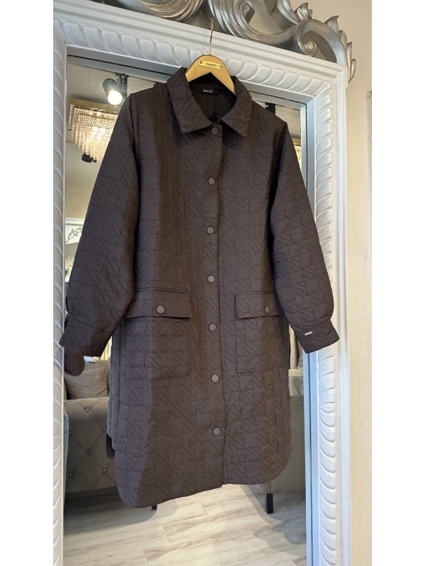 İNVEE 6879 Kahverengi Kapitone Ceket