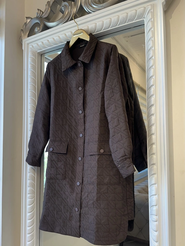 İNVEE 6879 Kahverengi Kapitone Ceket