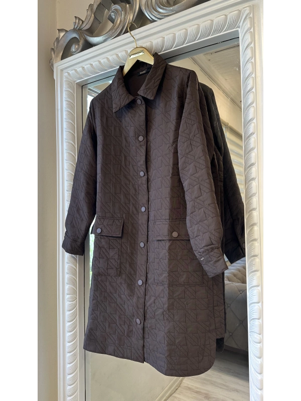 İNVEE 6879 Kahverengi Kapitone Ceket