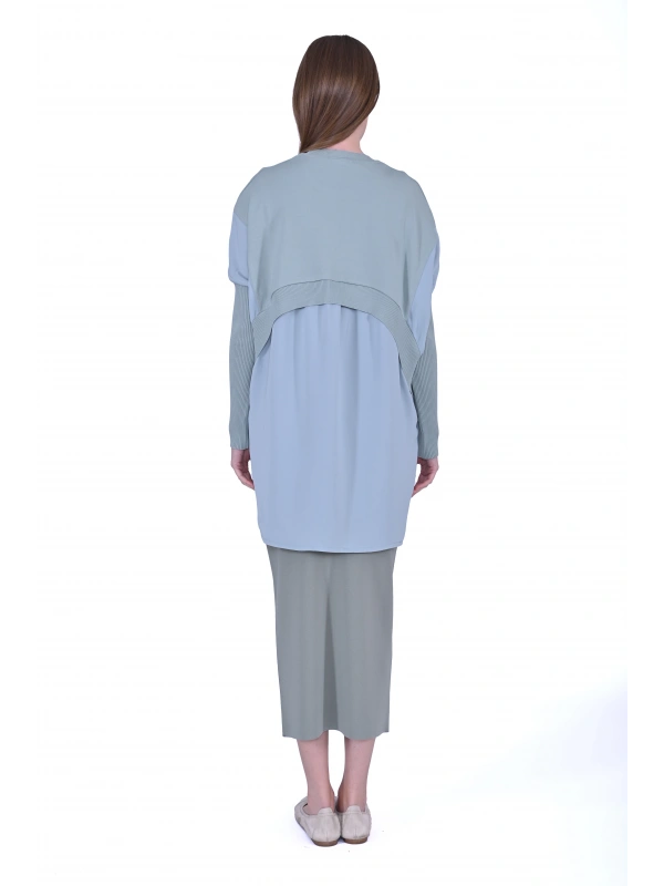 INVEE 6883 Kumaş/Triko Mint Tunik