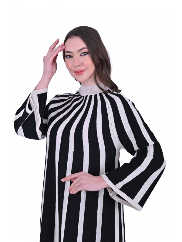 İNVEE 6889 Siyah-Beyaz Yün Ebise