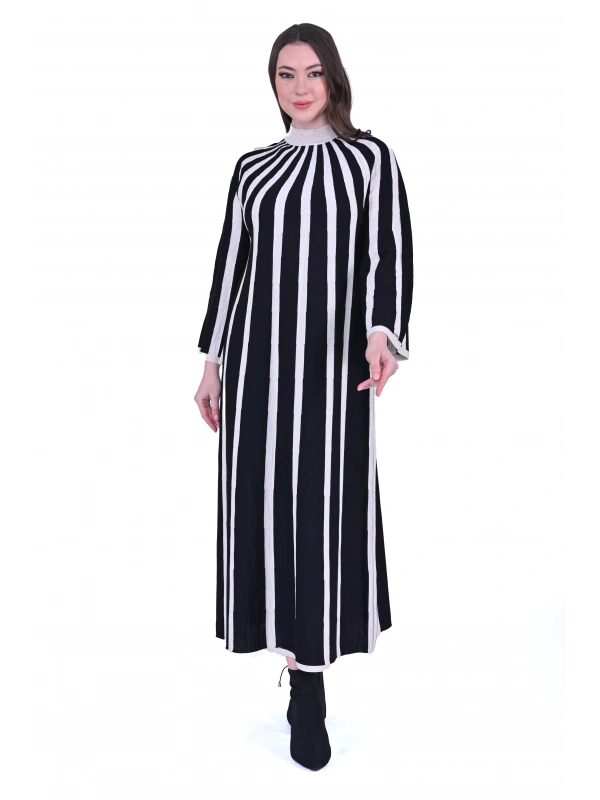 İNVEE 6889 Siyah-Beyaz Yün Ebise