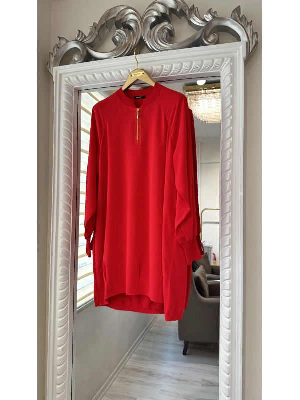 İNVEE 6899 Kırmızı Tunik