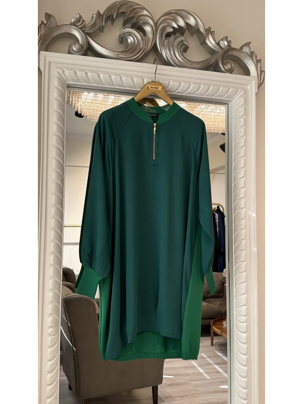 İNVEE 6899 Yeşil Tunik