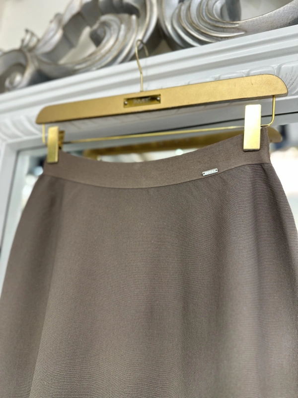 İNVEE 6905 Triko Etek - Vizon