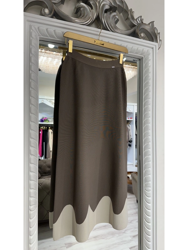 İNVEE 6905 Triko Etek - Vizon