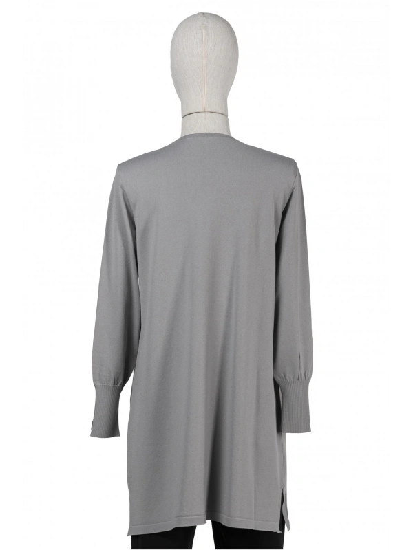 İNVEE 6911 Gri Triko Tunik