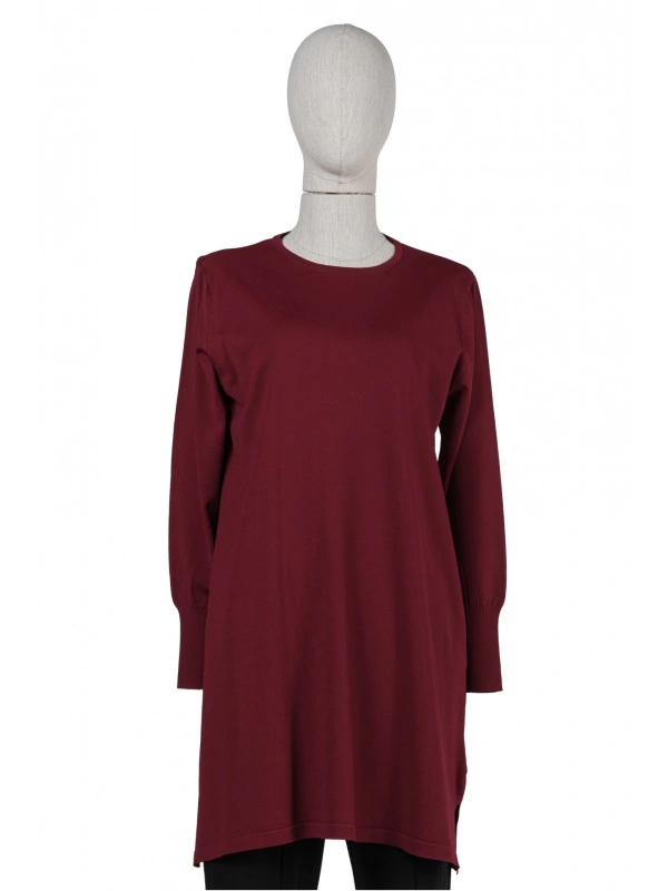 İNVEE 6911 Bordo Triko Tunik