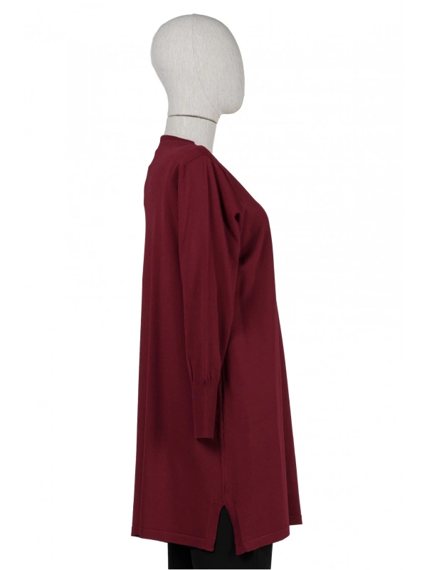 İNVEE 6911 Bordo Triko Tunik