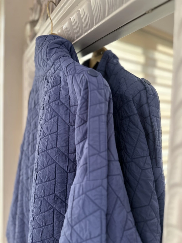 İNVEE 6913 İndigo Kapitone Ceket