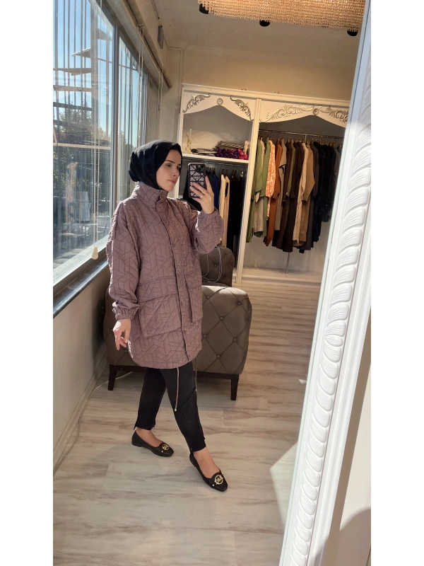 İNVEE 6913 Vizon Kapitone Ceket