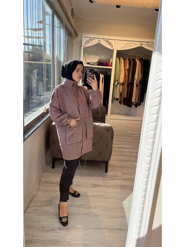 İNVEE 6913 Vizon Kapitone Ceket