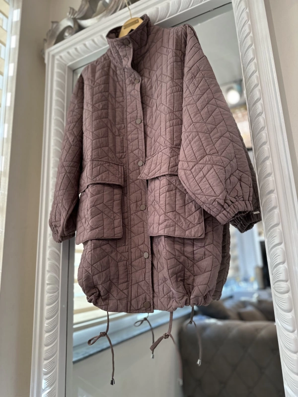 İNVEE 6913 Vizon Kapitone Ceket