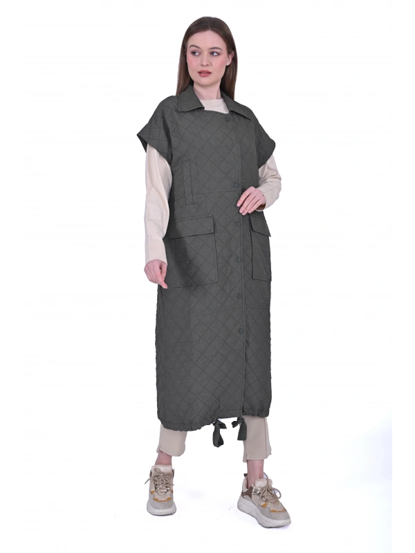 İNVEE 6915 Haki Kapitone Yelek