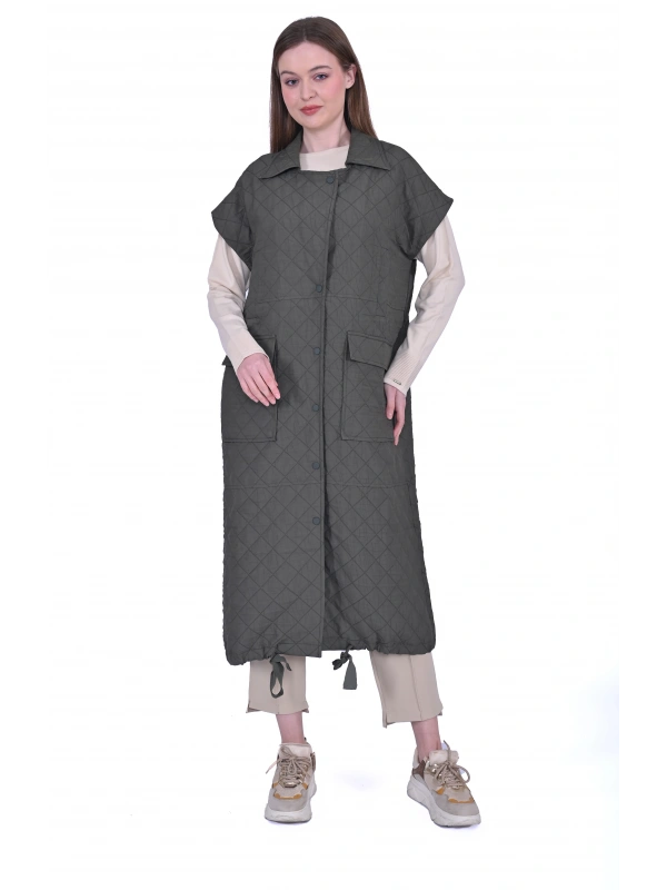 İNVEE 6915 Haki Kapitone Yelek