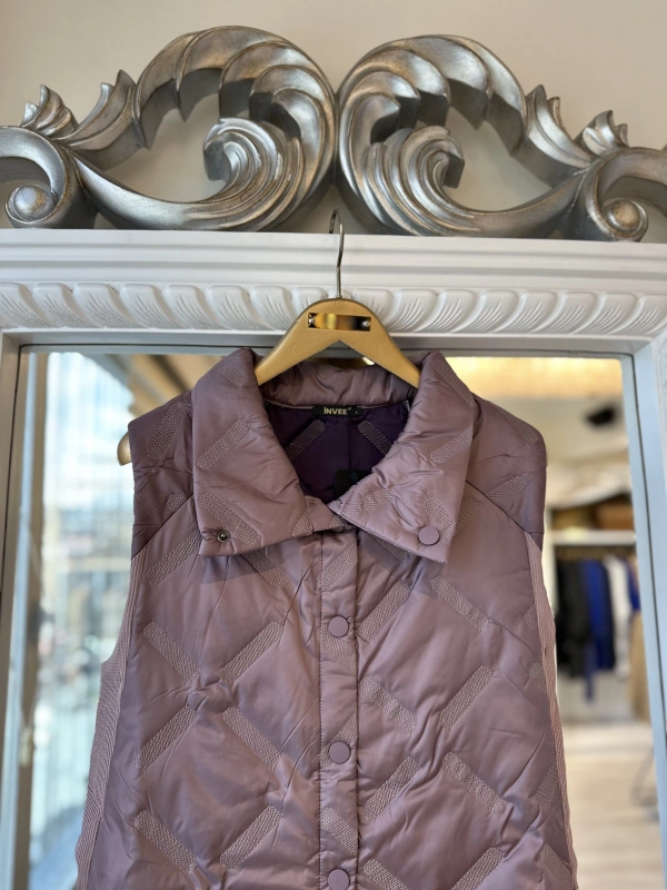 İNVEE 6916 Kapitone Gül Kurusu Yelek