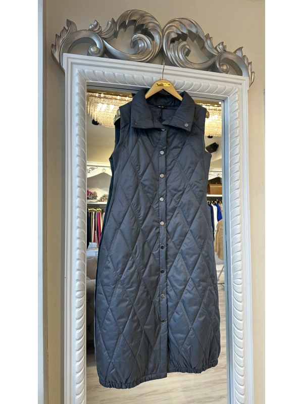 İNVEE 6916 Kapitone Yelek - Koyu Gri