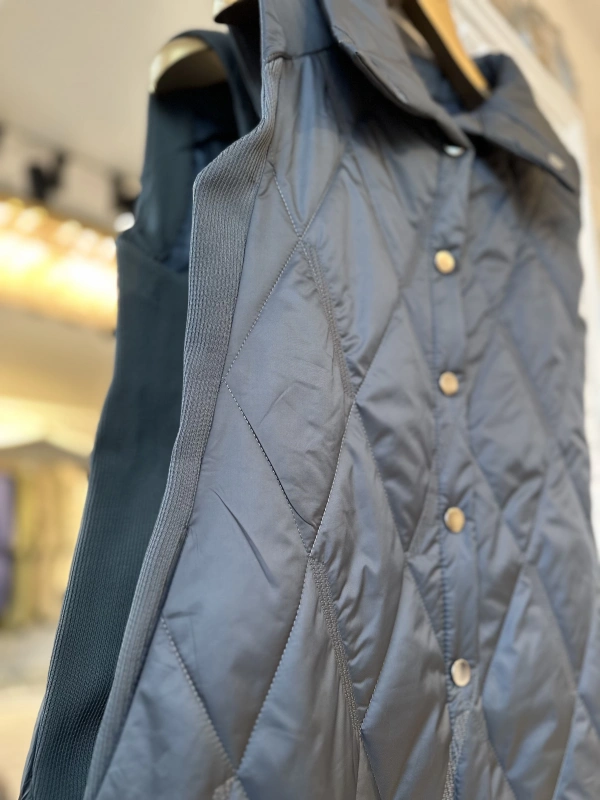 İNVEE 6916 Kapitone Yelek - Koyu Gri