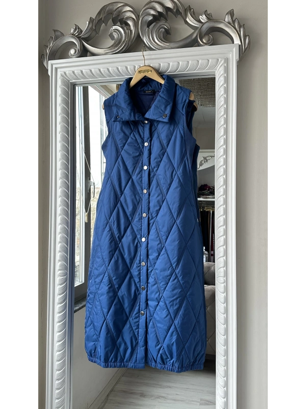 İNVEE 6916 Kapitone Yelek - İndigo