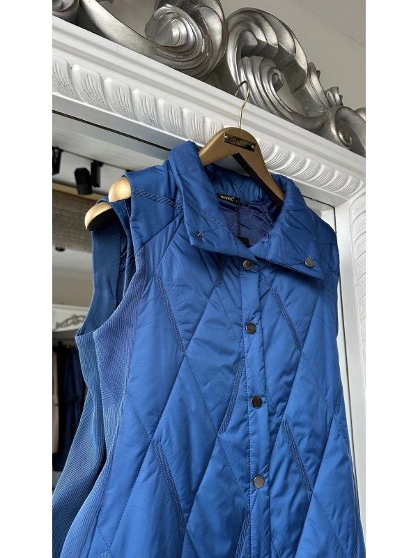 İNVEE 6916 Kapitone Yelek - İndigo