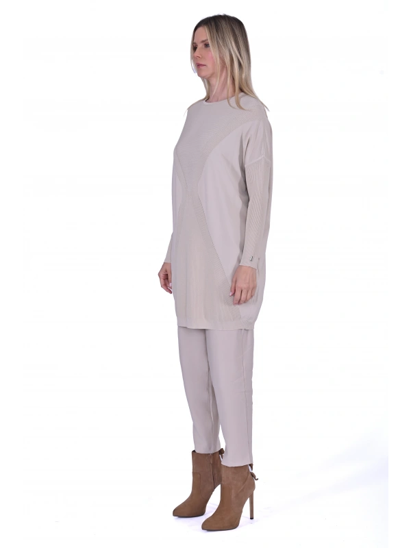 İNVEE 6923 Taş Rengi Tunik