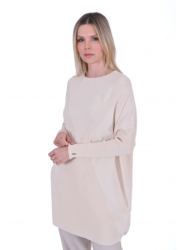 İNVEE 6923 Vanilya Tunik