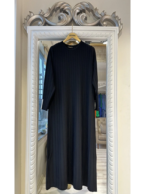 INVEE 6924 Siyah Triko Elbise
