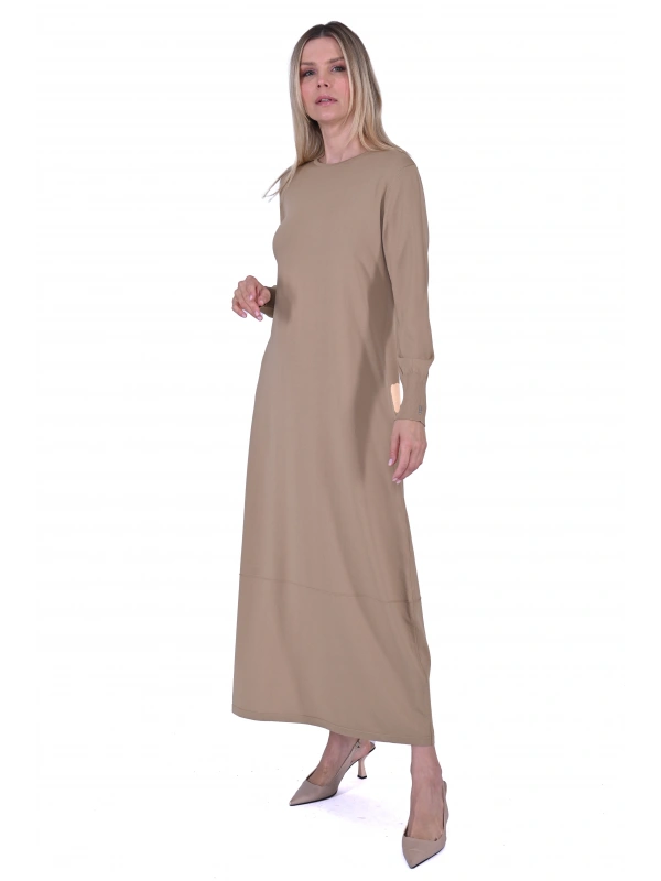 İNVEE Camel Triko Elbise