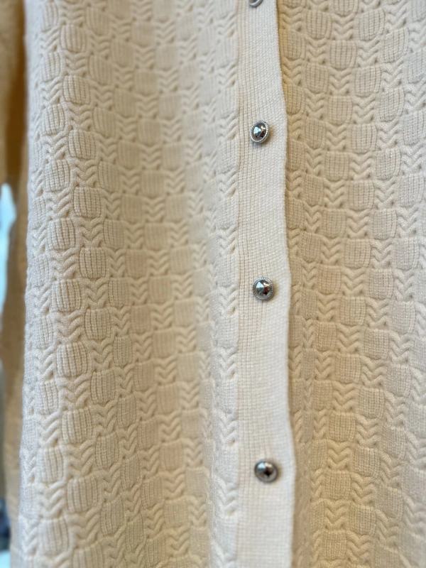 İNVEE 6939 Triko Hırka - Vanilya