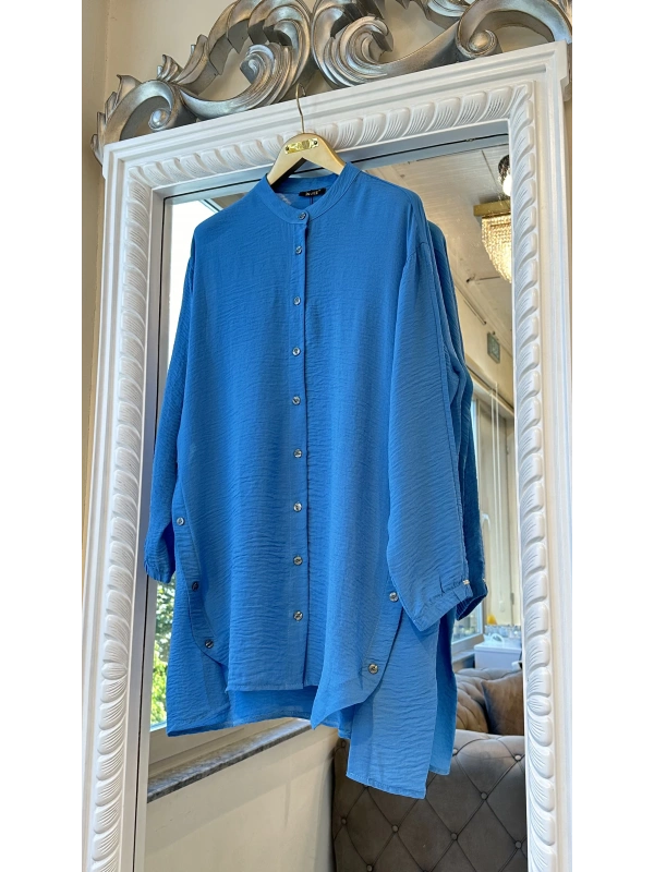 İNVEE 6941 Mavi Caz Gömlek