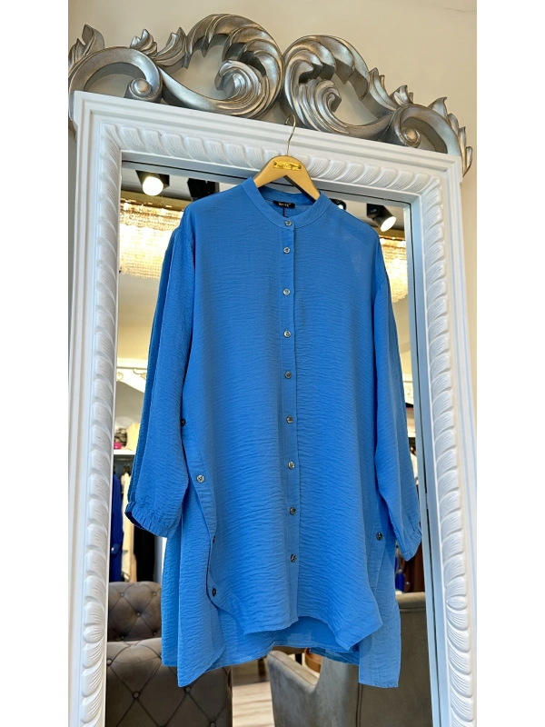 İNVEE 6941 Mavi Caz Gömlek