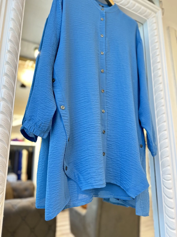 İNVEE 6941 Mavi Caz Gömlek