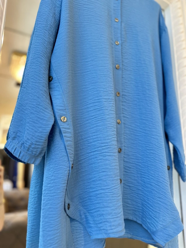 İNVEE 6941 Mavi Caz Gömlek