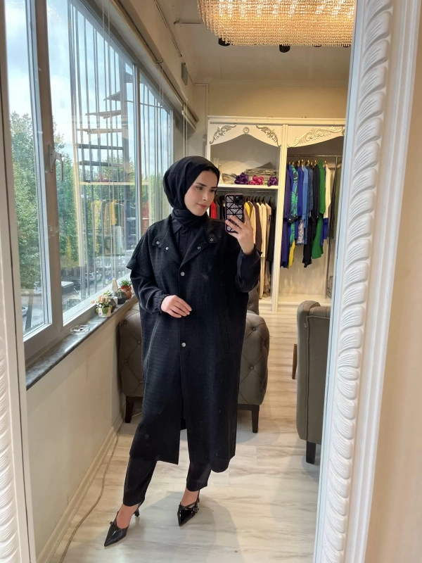 İNVEE 6946 Siyah Tüvit Yelek