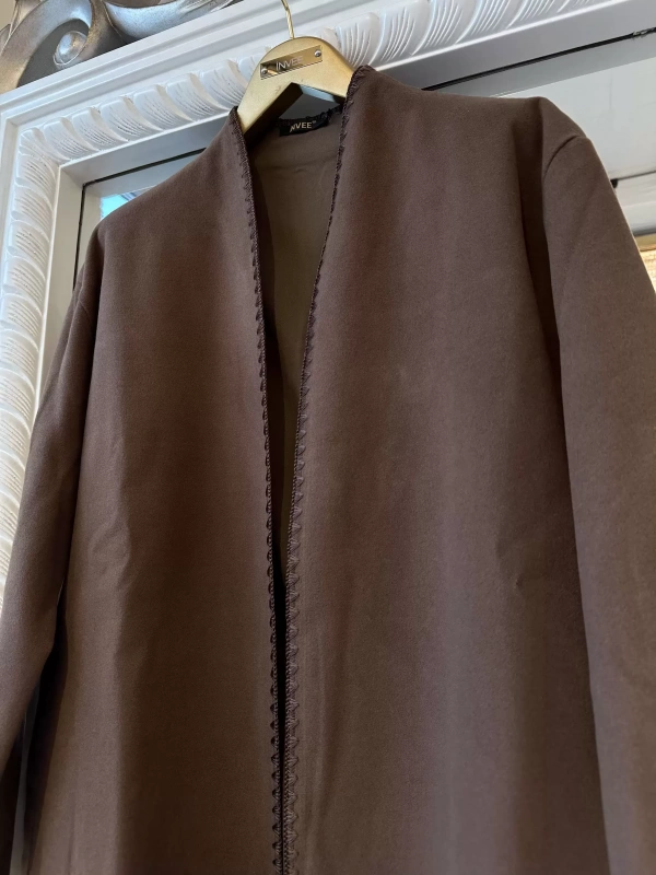 İNVEE 6949 Nakışlı Kaşe Kap - Kahve