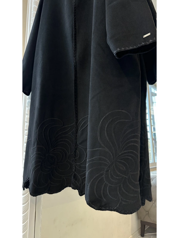 İNVEE 6949 Nakışlı Kaşe Kap - Siyah