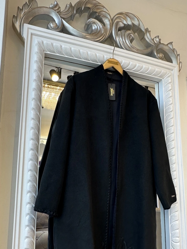 İNVEE 6949 Nakışlı Kaşe Kap - Siyah