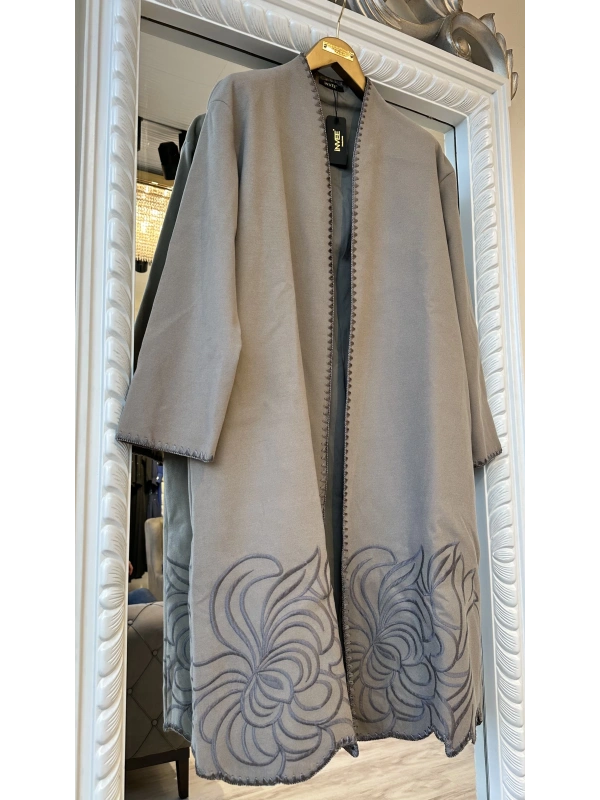 İNVEE 6949 Nakışlı Kaşe Kap - Vizon