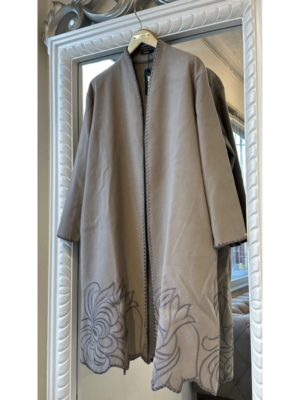 İNVEE 6949 Nakışlı Kaşe Kap - Vizon