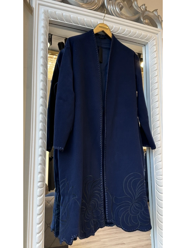 İNVEE 6949 Nakışlı Kaşe Kap - Lacivert