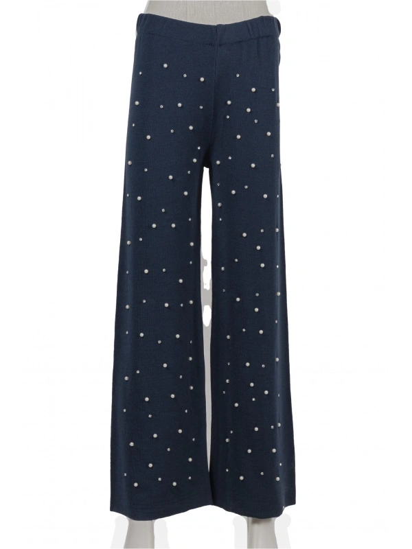 İNVEE 6950 İncili Triko Pantolon - İndigo