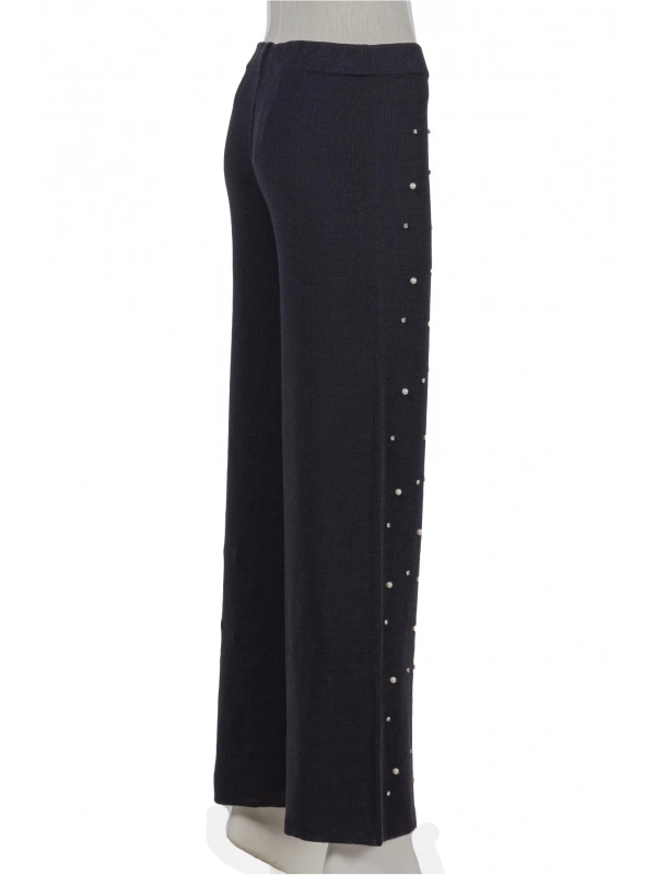 İNVEE 6950 İncili Triko Pantolon - Mürdüm