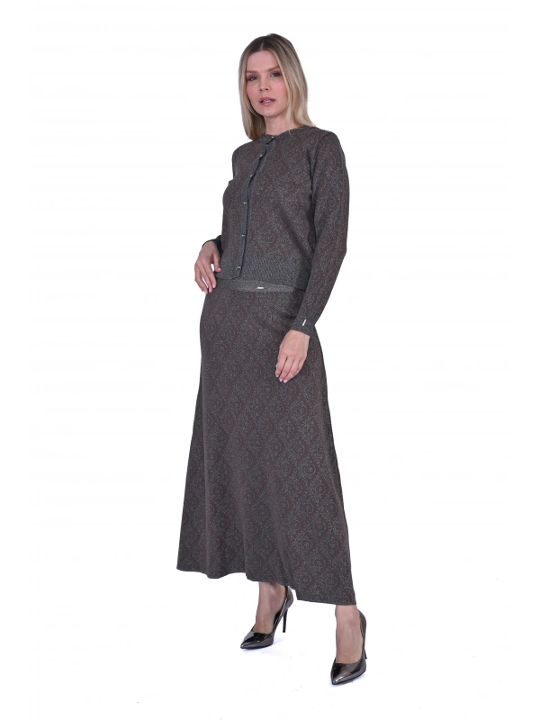 İNVEE 6951 Yün Karışımlı Triko Takım - Vizon