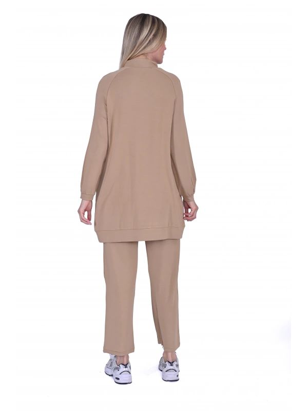 İNVEE 6956 İki İplik Eşofman Takımı - Camel